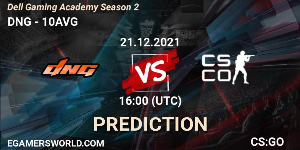 DNG vs 10AVG: Betting TIp, Match Prediction. 21.12.2021 at 16:00. Counter-Strike (CS2), Dell Gaming Academy Season 2