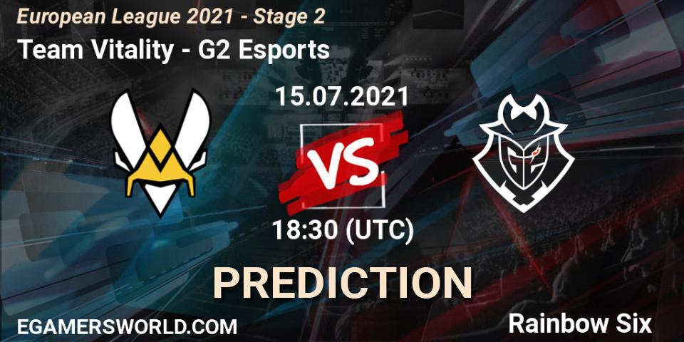 Team Vitality vs G2 Esports: Betting TIp, Match Prediction. 15.07.21. Rainbow Six, European League 2021 - Stage 2