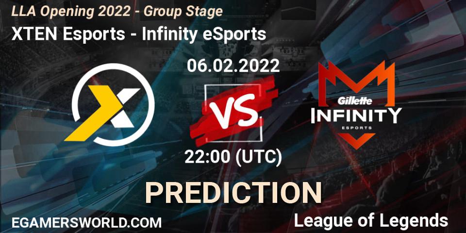 XTEN Esports vs Infinity eSports: Betting TIp, Match Prediction. 06.02.22. LoL, LLA Opening 2022 - Group Stage