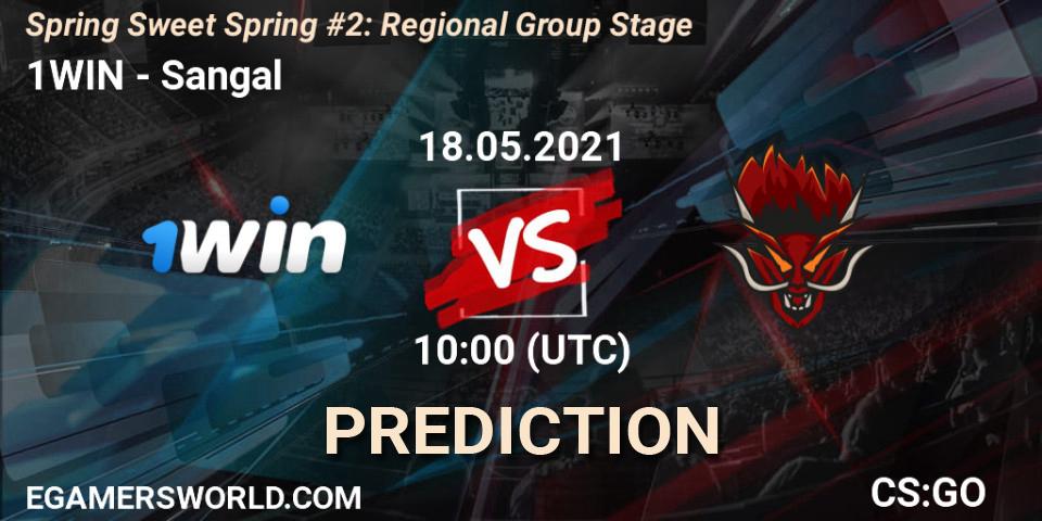 1WIN vs Sangal: Betting TIp, Match Prediction. 18.05.2021 at 10:00. Counter-Strike (CS2), Spring Sweet Spring #2: Regional Group Stage