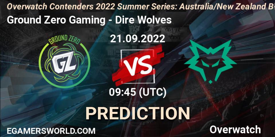 Ground Zero Gaming vs Dire Wolves: Betting TIp, Match Prediction. 21.09.22. Overwatch, Overwatch Contenders 2022 Summer Series: Australia/New Zealand B-Sides