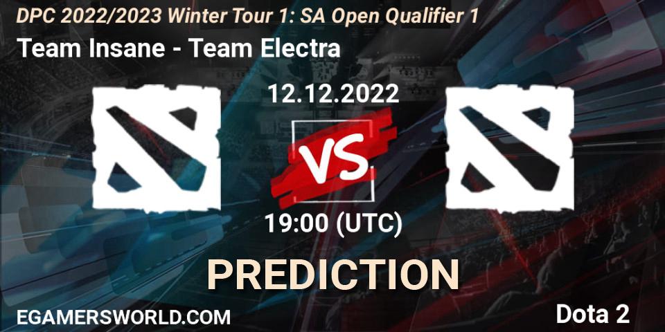 Team Insane vs Team Electra: Betting TIp, Match Prediction. 12.12.22. Dota 2, DPC 2022/2023 Winter Tour 1: SA Open Qualifier 1