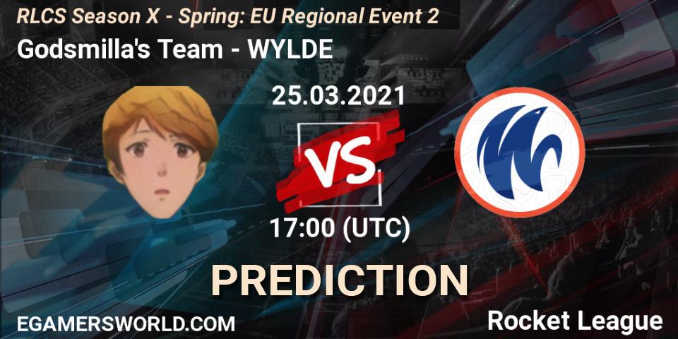 Godsmilla's Team vs WYLDE: Betting TIp, Match Prediction. 25.03.21. Rocket League, RLCS Season X - Spring: EU Regional Event 2