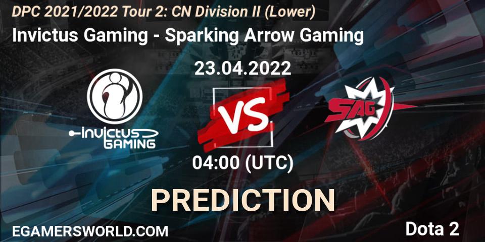 Invictus Gaming vs Sparking Arrow Gaming: Betting TIp, Match Prediction. 23.04.22. Dota 2, DPC 2021/2022 Tour 2: CN Division II (Lower)