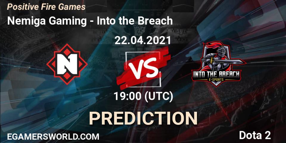 Nemiga Gaming vs Into the Breach: Betting TIp, Match Prediction. 22.04.21. Dota 2, Positive Fire Games