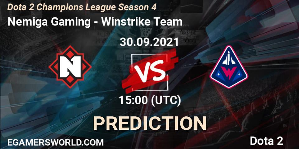 Nemiga Gaming vs Winstrike Team: Betting TIp, Match Prediction. 30.09.21. Dota 2, Dota 2 Champions League Season 4