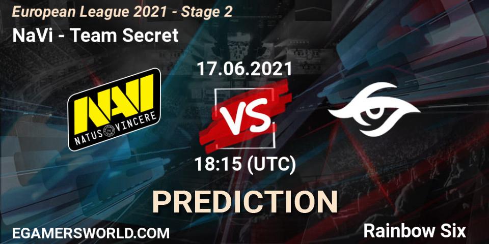 NaVi vs Team Secret: Betting TIp, Match Prediction. 17.06.21. Rainbow Six, European League 2021 - Stage 2