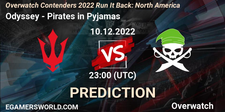 Odyssey vs Pirates in Pyjamas: Betting TIp, Match Prediction. 10.12.2022 at 23:00. Overwatch, Overwatch Contenders 2022 Run It Back: North America