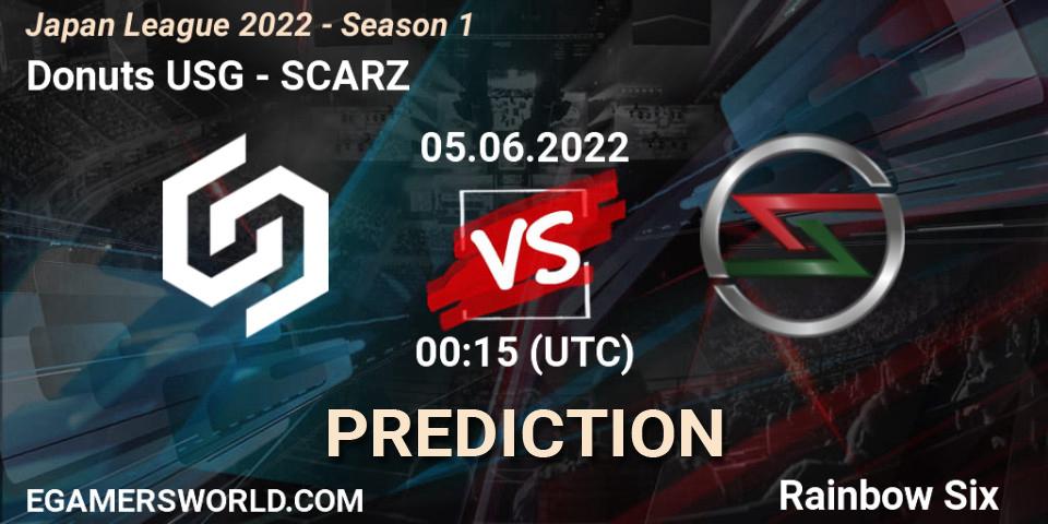 Donuts USG vs SCARZ: Betting TIp, Match Prediction. 05.06.2022 at 00:15. Rainbow Six, Japan League 2022 - Season 1