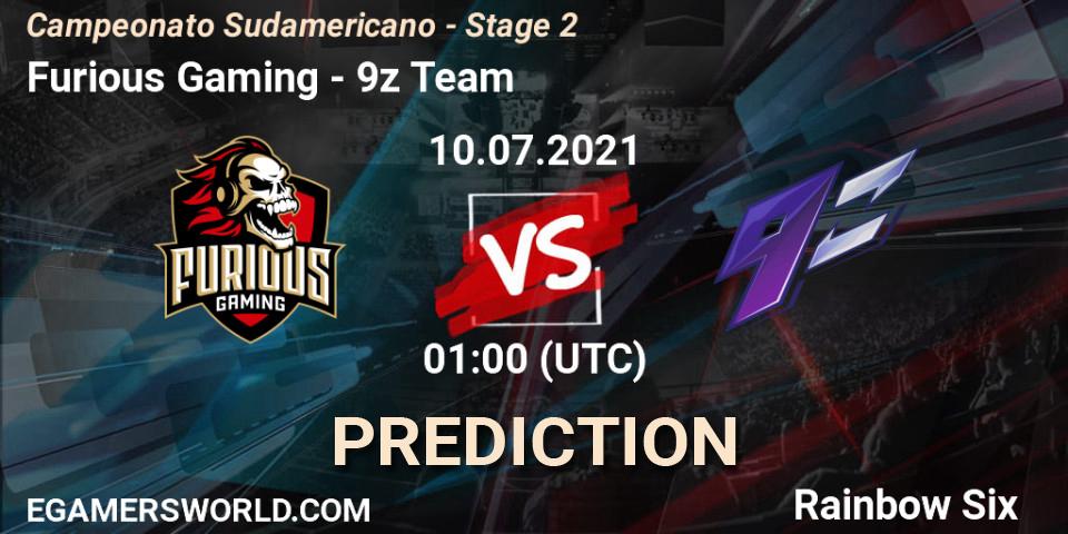 Furious Gaming vs 9z Team: Betting TIp, Match Prediction. 10.07.2021 at 01:15. Rainbow Six, Campeonato Sudamericano - Stage 2