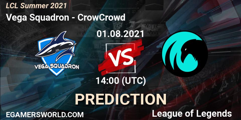 Vega Squadron vs CrowCrowd: Betting TIp, Match Prediction. 01.08.21. LoL, LCL Summer 2021