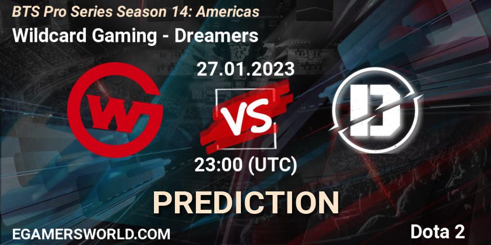 Wildcard Gaming vs Dreamers: Betting TIp, Match Prediction. 29.01.23. Dota 2, BTS Pro Series Season 14: Americas