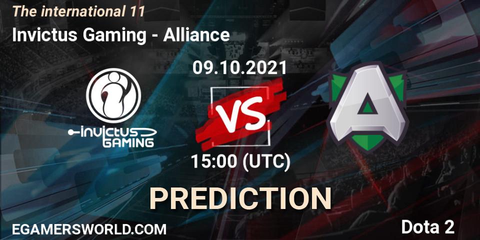 Invictus Gaming vs Alliance: Betting TIp, Match Prediction. 09.10.2021 at 16:53. Dota 2, The Internationa 2021