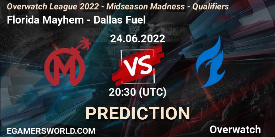 Florida Mayhem vs Dallas Fuel: Betting TIp, Match Prediction. 24.06.22. Overwatch, Overwatch League 2022 - Midseason Madness - Qualifiers