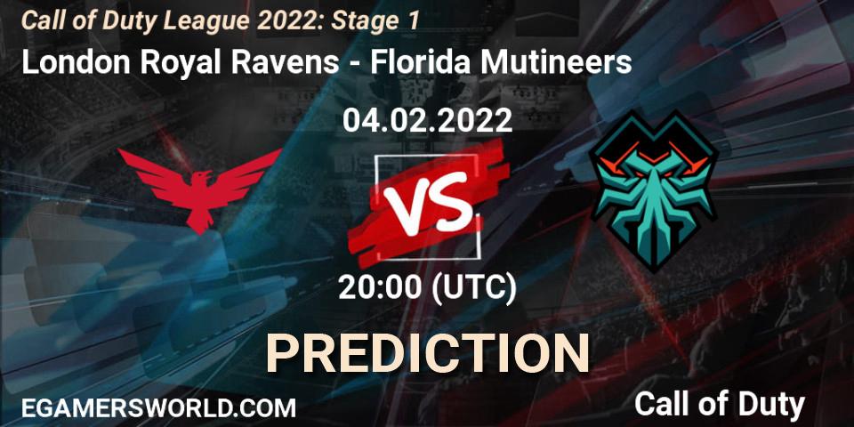 London Royal Ravens vs Florida Mutineers: Betting TIp, Match Prediction. 04.02.22. Call of Duty, Call of Duty League 2022: Stage 1