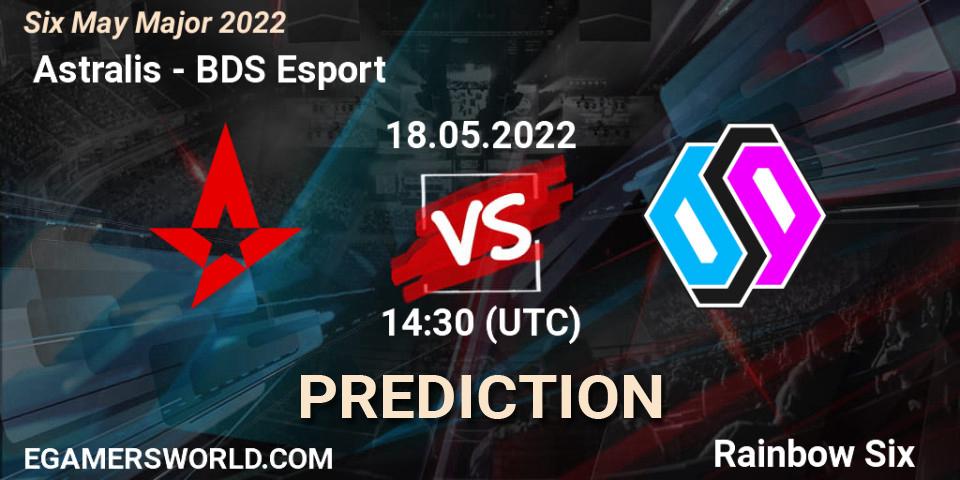  Astralis vs BDS Esport: Betting TIp, Match Prediction. 18.05.2022 at 14:30. Rainbow Six, Six Charlotte Major 2022