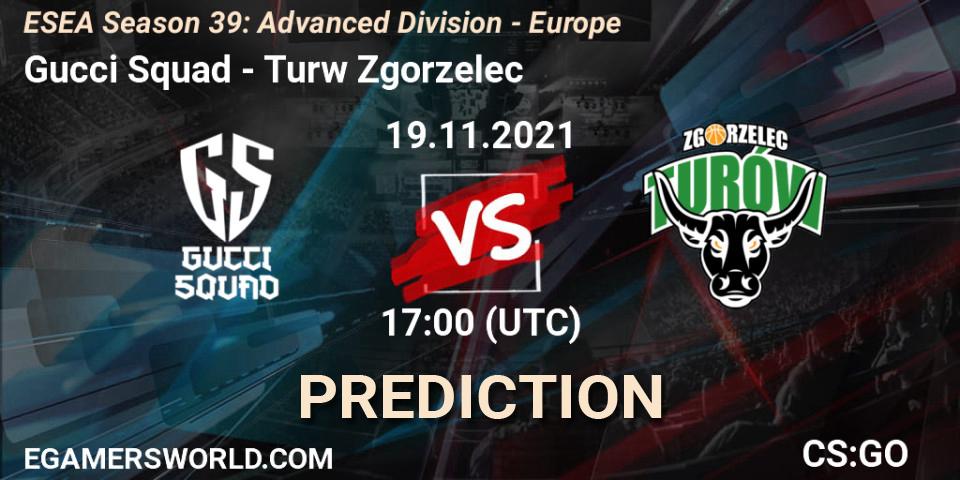 Gucci Squad vs Turów Zgorzelec: Betting TIp, Match Prediction. 19.11.21. CS2 (CS:GO), ESEA Season 39: Advanced Division - Europe
