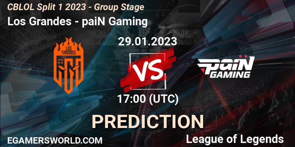 Los Grandes vs paiN Gaming: Betting TIp, Match Prediction. 29.01.23. LoL, CBLOL Split 1 2023 - Group Stage