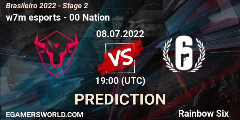 w7m esports vs 00 Nation: Betting TIp, Match Prediction. 08.07.2022 at 19:00. Rainbow Six, Brasileirão 2022 - Stage 2