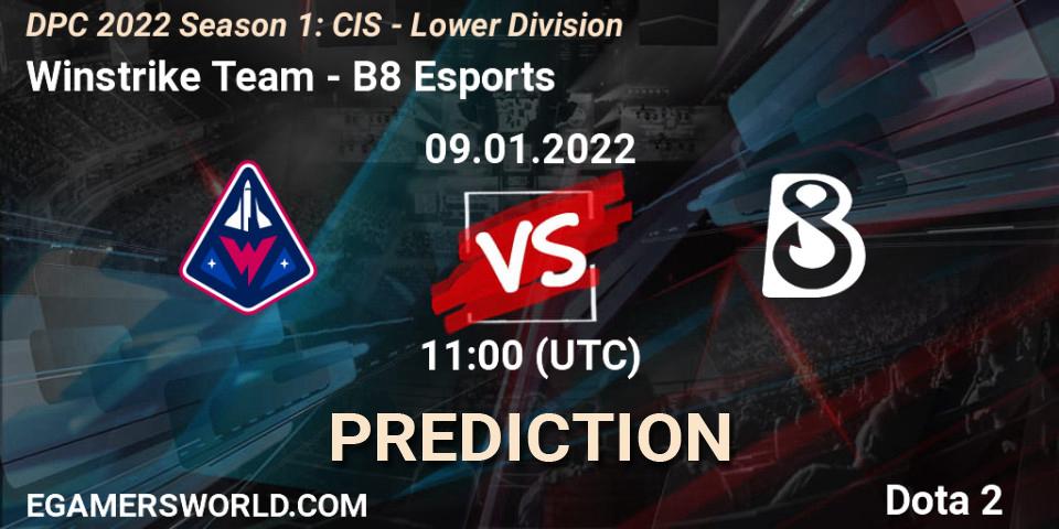 Winstrike Team vs B8 Esports: Betting TIp, Match Prediction. 09.01.22. Dota 2, DPC 2022 Season 1: CIS - Lower Division