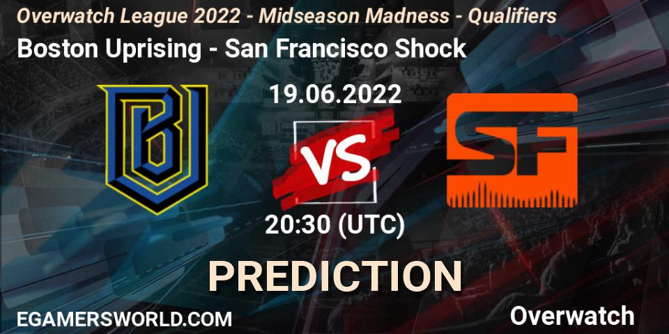 Boston Uprising vs San Francisco Shock: Betting TIp, Match Prediction. 19.06.22. Overwatch, Overwatch League 2022 - Midseason Madness - Qualifiers