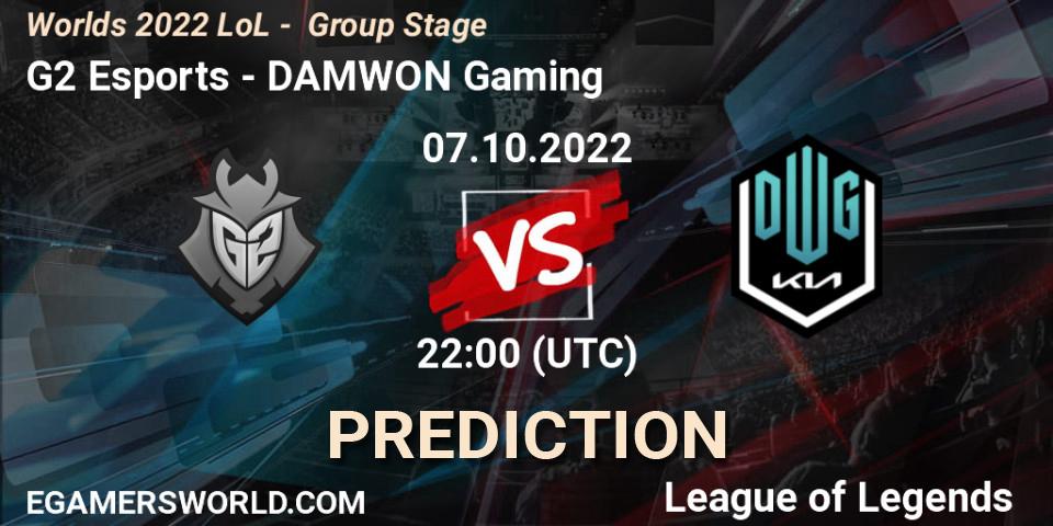 G2 Esports vs DAMWON Gaming: Betting TIp, Match Prediction. 07.10.22. LoL, Worlds 2022 LoL - Group Stage
