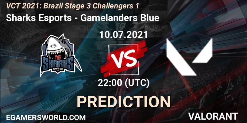 Sharks Esports vs Gamelanders Blue: Betting TIp, Match Prediction. 10.07.2021 at 23:15. VALORANT, VCT 2021: Brazil Stage 3 Challengers 1