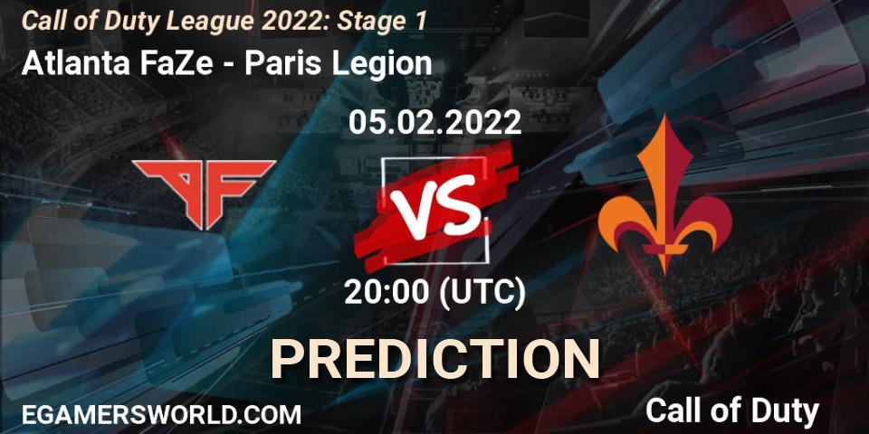 Atlanta FaZe vs Paris Legion: Betting TIp, Match Prediction. 05.02.22. Call of Duty, Call of Duty League 2022: Stage 1