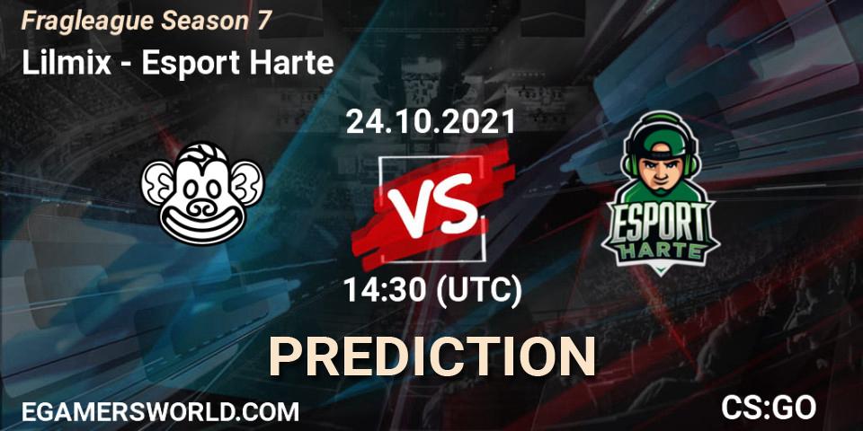 Lilmix vs Esport Harte: Betting TIp, Match Prediction. 24.10.21. CS2 (CS:GO), Fragleague Season 7