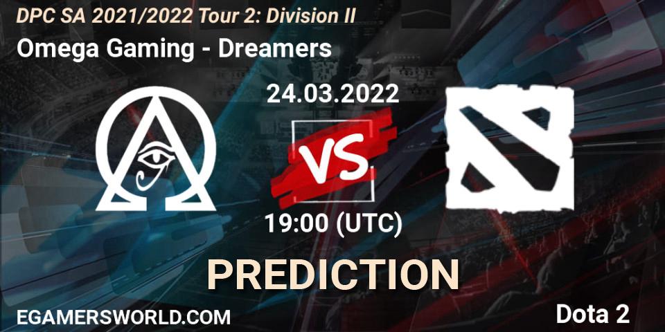 Omega Gaming vs Dreamers: Betting TIp, Match Prediction. 24.03.22. Dota 2, DPC 2021/2022 Tour 2: SA Division II (Lower)