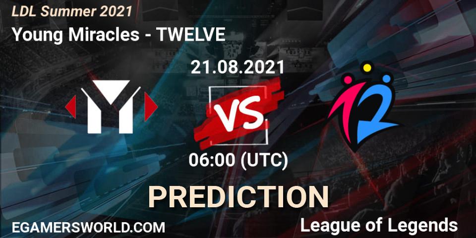 Young Miracles vs TWELVE: Betting TIp, Match Prediction. 21.08.21. LoL, LDL Summer 2021