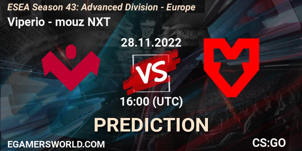 Viperio vs mouz NXT: Betting TIp, Match Prediction. 28.11.22. CS2 (CS:GO), ESEA Season 43: Advanced Division - Europe