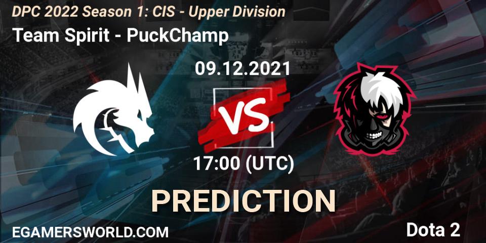 Team Spirit vs PuckChamp: Betting TIp, Match Prediction. 09.12.2021 at 17:32. Dota 2, DPC 2022 Season 1: CIS - Upper Division