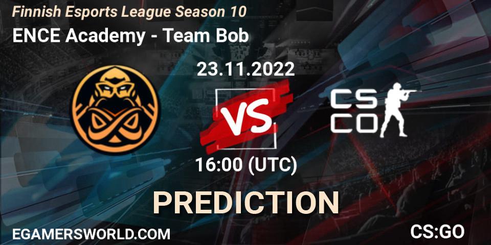 ENCE Academy vs Team Bob: Betting TIp, Match Prediction. 23.11.22. CS2 (CS:GO), Finnish Esports League Season 10