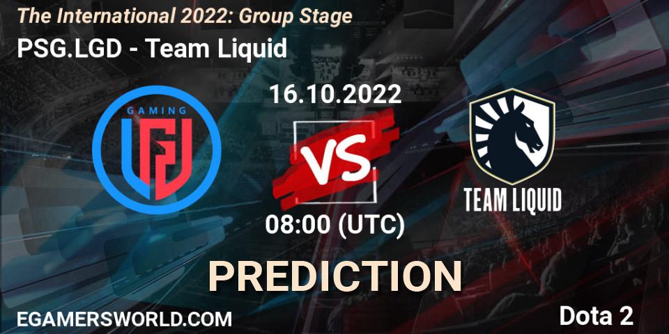 PSG.LGD vs Team Liquid: Betting TIp, Match Prediction. 16.10.22. Dota 2, The International 2022: Group Stage