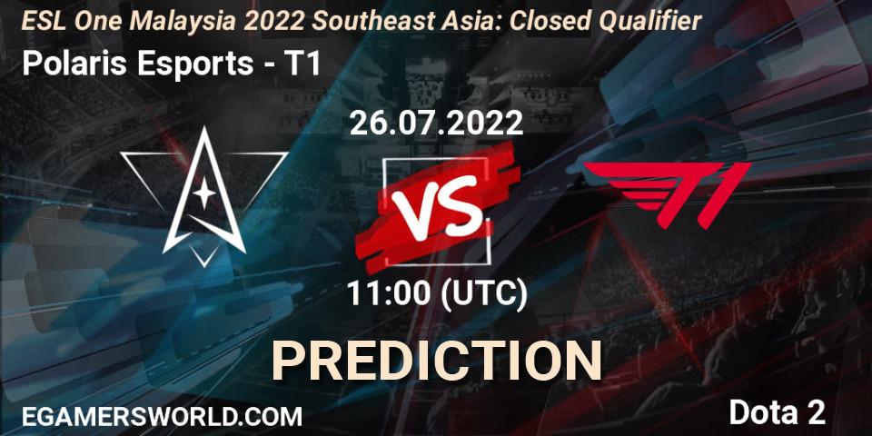 Polaris Esports vs T1: Betting TIp, Match Prediction. 26.07.2022 at 11:01. Dota 2, ESL One Malaysia 2022 Southeast Asia: Closed Qualifier