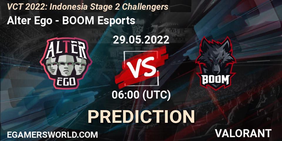 Alter Ego vs BOOM Esports: Betting TIp, Match Prediction. 29.05.2022 at 06:00. VALORANT, VCT 2022: Indonesia Stage 2 Challengers