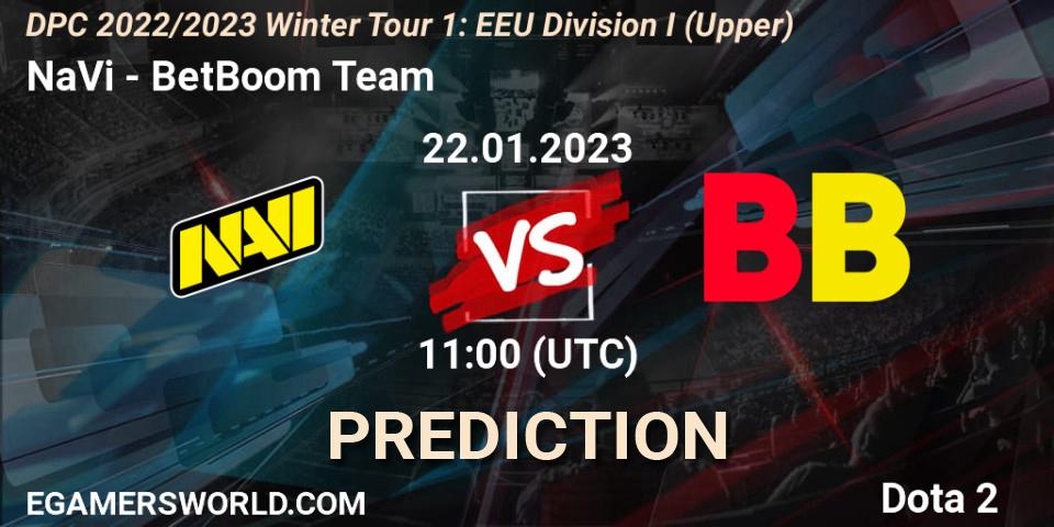 NaVi vs BetBoom Team: Betting TIp, Match Prediction. 22.01.2023 at 11:03. Dota 2, DPC 2022/2023 Winter Tour 1: EEU Division I (Upper)
