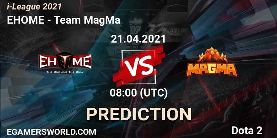 EHOME vs Team MagMa: Betting TIp, Match Prediction. 21.04.2021 at 08:04. Dota 2, i-League 2021 Season 1