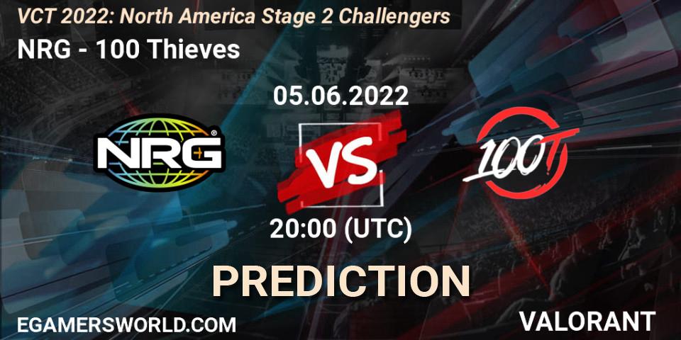 NRG vs 100 Thieves: Betting TIp, Match Prediction. 05.06.22. VALORANT, VCT 2022: North America Stage 2 Challengers