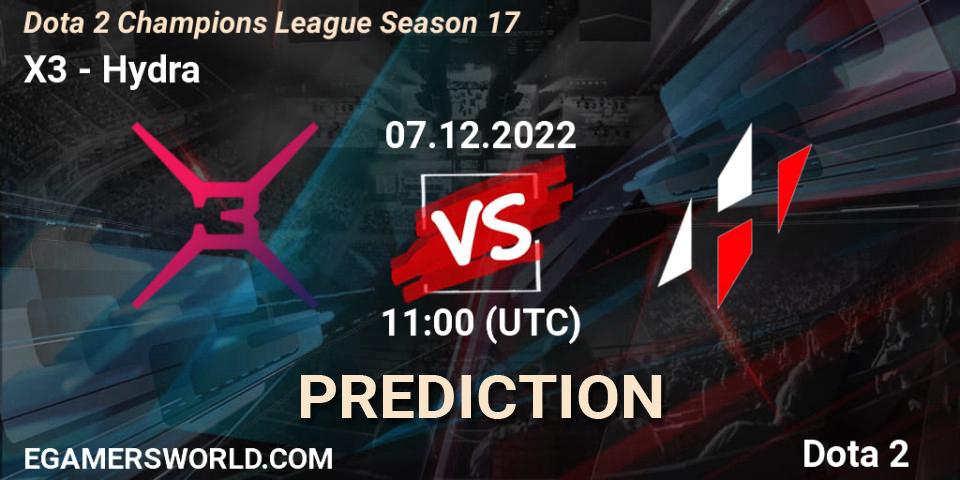 X3 vs Hydra: Betting TIp, Match Prediction. 07.12.22. Dota 2, Dota 2 Champions League Season 17