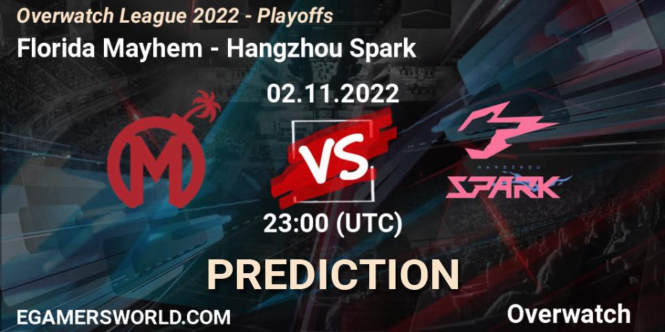 Florida Mayhem vs Hangzhou Spark: Betting TIp, Match Prediction. 02.11.22. Overwatch, Overwatch League 2022 - Playoffs