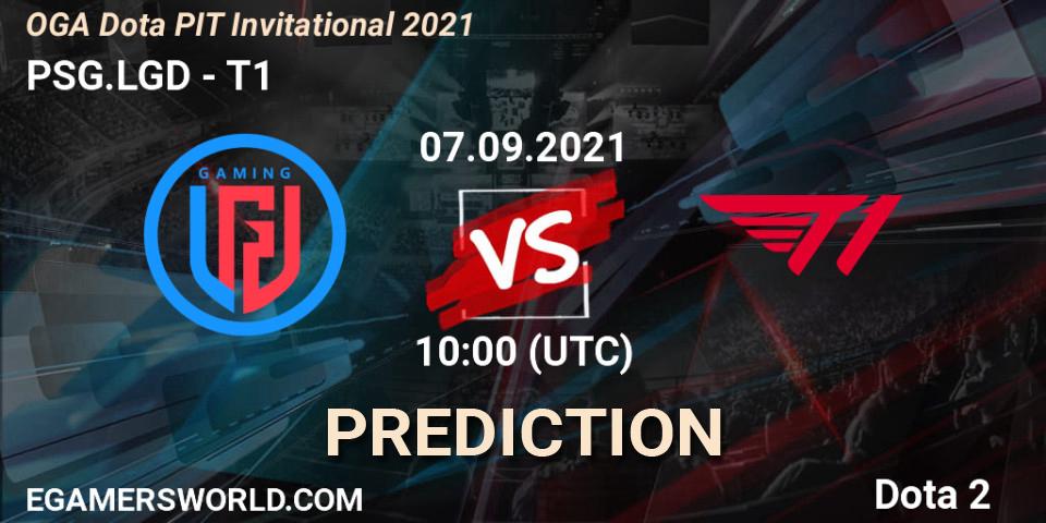 PSG.LGD vs T1: Betting TIp, Match Prediction. 07.09.2021 at 10:00. Dota 2, OGA Dota PIT Invitational 2021