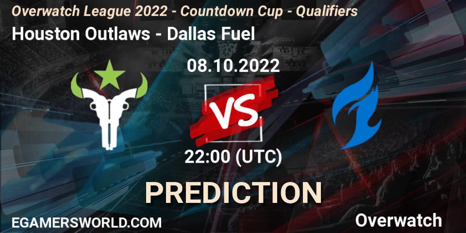 Houston Outlaws vs Dallas Fuel: Betting TIp, Match Prediction. 08.10.22. Overwatch, Overwatch League 2022 - Countdown Cup - Qualifiers