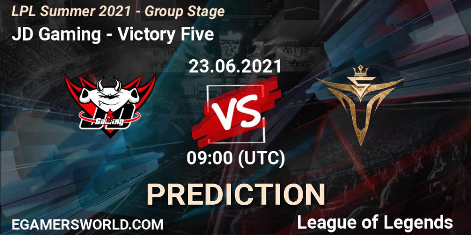 JD Gaming vs Victory Five: Betting TIp, Match Prediction. 23.06.2021 at 09:00. LoL, LPL Summer 2021 - Group Stage