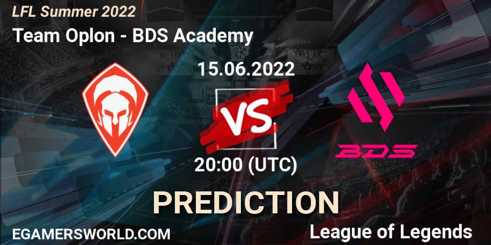 Team Oplon vs BDS Academy: Betting TIp, Match Prediction. 15.06.2022 at 20:00. LoL, LFL Summer 2022