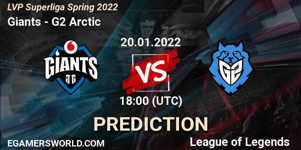 Giants vs G2 Arctic: Betting TIp, Match Prediction. 20.01.2022 at 18:00. LoL, LVP Superliga Spring 2022