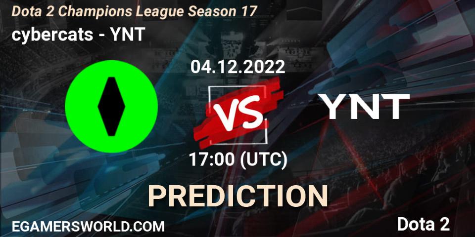 cybercats vs YNT: Betting TIp, Match Prediction. 04.12.22. Dota 2, Dota 2 Champions League Season 17