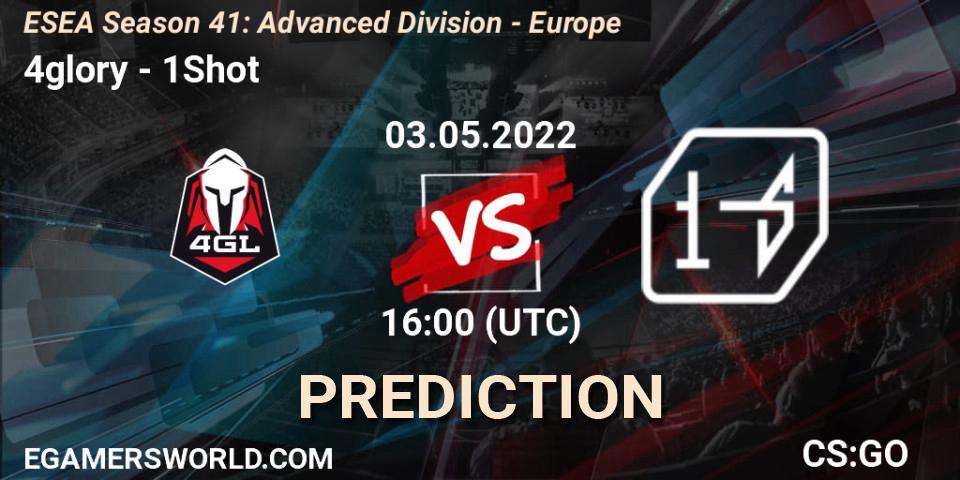 4glory vs 1Shot: Betting TIp, Match Prediction. 04.05.22. CS2 (CS:GO), ESEA Season 41: Advanced Division - Europe