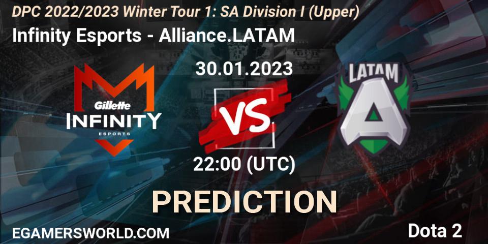 Infinity Esports vs Alliance.LATAM: Betting TIp, Match Prediction. 30.01.23. Dota 2, DPC 2022/2023 Winter Tour 1: SA Division I (Upper) 